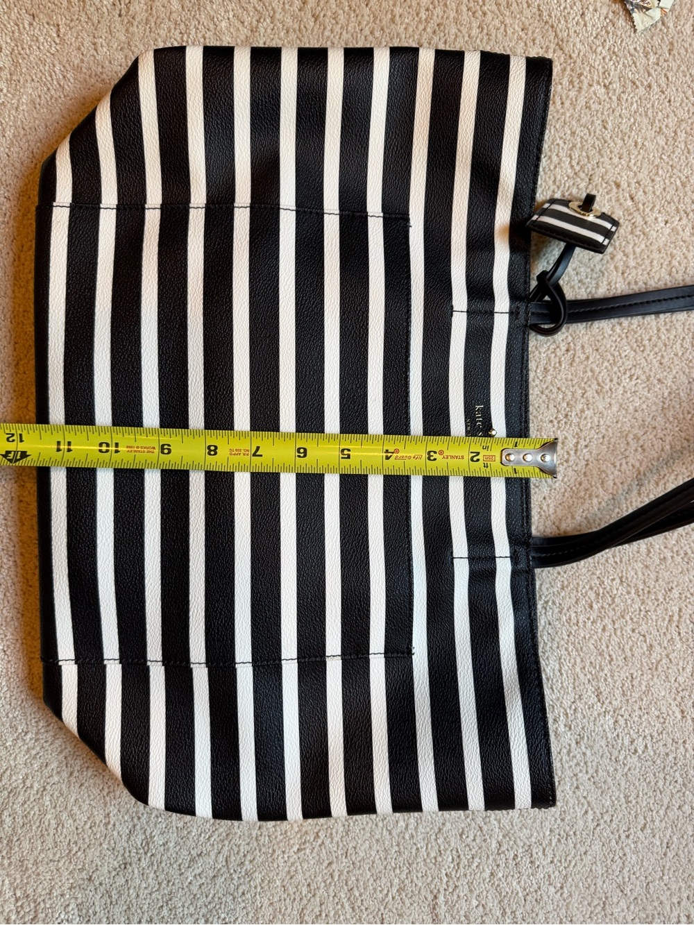 kate spade Black and White Striped Tote - Picture 5 of 6